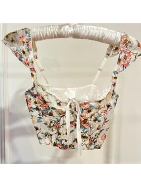 Victoria’s Secret Floral Bustier Cap Sleeve Size US XSmall